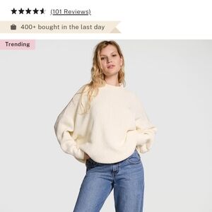 New with tags pink chenille sweater